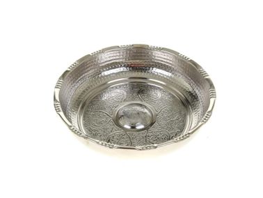 Çeyiz Diyarı Bakır Kurnacı Hamam Tası 18 Cm Nikel - Thumbnail