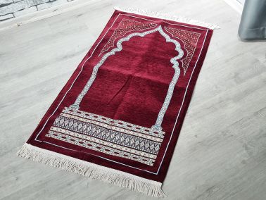 Hira Saçaklı Şönil Dokuma Seccade - Thumbnail