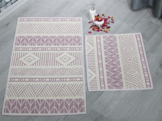 Luma Kilim Desenli 2li Banyo Paspas Takımı 4 Renk